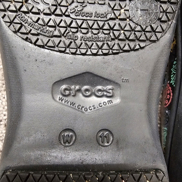 CROCS Neria Pro II Graphic Clog Women’s 11 W Black Colorful Paisley Dual Comfort - Picture 7 of 8